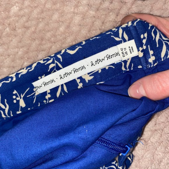 & Other Stories Blue and White Mini Skirt - Picture 5 of 7